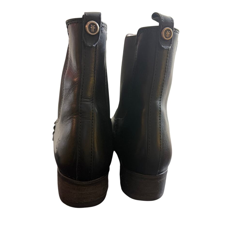 Frye Black Leather Chelsea Heeled Boots - Picture 6 of 8